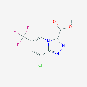 molecular formula C8H3ClF3N3O2 B7881826 8-Chloro-6-(trifluoromethyl)-[1,2,4]triazolo[4,3-a]pyridine-3-carboxylic acid 
