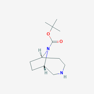 tert-Butyl rac-(1S,6R)-3,9-diazabicyclo[4.2.1]nonane-9-carboxylate