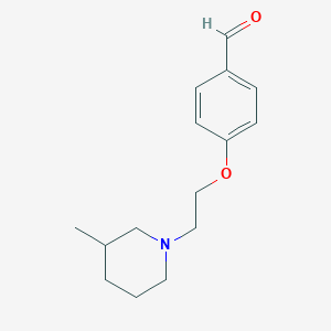 molecular formula C15H21NO2 B7882009 4-(2-(3-Methylpiperidin-1-yl)ethoxy)benzaldehyde 