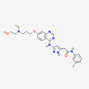 molecular formula C26H30FN7O3 B7882032 Azd-1152hqpa CAS No. 1218904-24-5