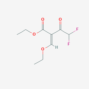 molecular formula C9H12F2O4 B7882049 Ethyl 2-(ethoxymethylene)-4,4-difluoro-3-oxobutanoate 