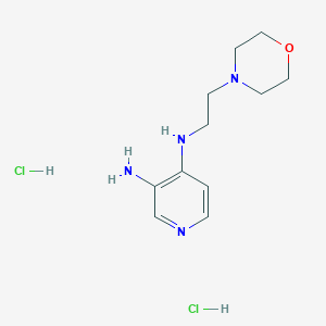 molecular formula C11H20Cl2N4O B7882068 4-N-[2-(morpholin-4-yl)ethyl]pyridine-3,4-diamine dihydrochloride 