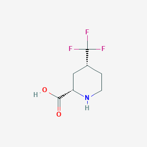 molecular formula C7H10F3NO2 B7882097 cis-4-(Trifluoromethyl)piperidine-2-carboxylic acid 