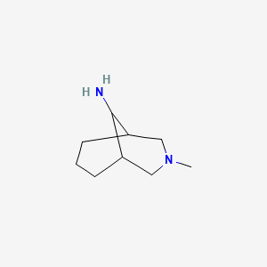 molecular formula C9H18N2 B7882107 3-Methyl-3-aza-bicyclo[3.3.1]non-9-ylamine 