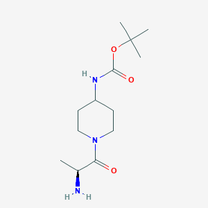 molecular formula C13H25N3O3 B7882152 [1-((S)-2-Amino-propionyl)-piperidin-4-yl]-carbamic acid tert-butyl ester 