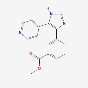 molecular formula C16H13N3O2 B7882172 methyl 3-[5-(pyridin-4-yl)-1H-imidazol-4-yl]benzoate 