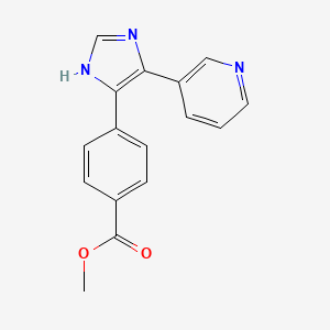 molecular formula C16H13N3O2 B7882181 methyl 4-[5-(pyridin-3-yl)-1H-imidazol-4-yl]benzoate 