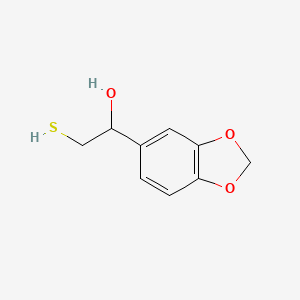molecular formula C9H10O3S B7882200 1-(2H-1,3-benzodioxol-5-yl)-2-sulfanylethan-1-ol 