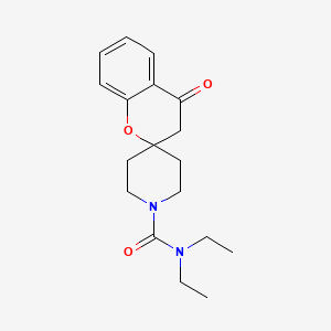 molecular formula C18H24N2O3 B7882260 N,N-diethyl-4-oxospiro[3H-chromene-2,4'-piperidine]-1'-carboxamide 