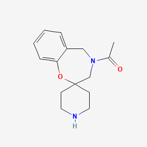 molecular formula C15H20N2O2 B7882263 1-{4,5-dihydro-3H-spiro[1,4-benzoxazepine-2,4'-piperidin]-4-yl}ethan-1-one 