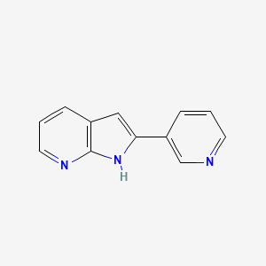 molecular formula C12H9N3 B7882269 2-pyridin-3-yl-1H-pyrrolo[2,3-b]pyridine 