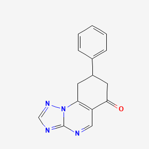 molecular formula C15H12N4O B7882273 8-phenyl-8,9-dihydro-7H-[1,2,4]triazolo[1,5-a]quinazolin-6-one 