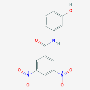 molecular formula C13H9N3O6 B7882339 N-(3-Hydroxyphenyl)-3,5-dinitrobenzamide 