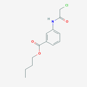 molecular formula C13H16ClNO3 B7882356 Butyl 3-[(2-chloroacetyl)amino]benzoate 