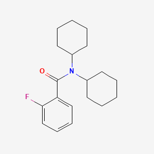 molecular formula C19H26FNO B7882386 N,N-dicyclohexyl-2-fluorobenzamide 