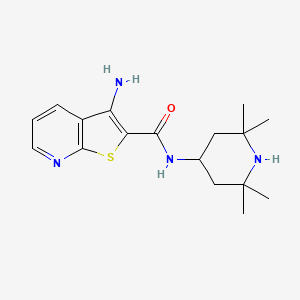 molecular formula C17H24N4OS B7882428 3-amino-N-(2,2,6,6-tetramethylpiperidin-4-yl)thieno[2,3-b]pyridine-2-carboxamide 