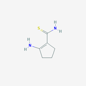 molecular formula C6H10N2S B7882433 2-Aminocyclopent-1-ene-1-carbothioamide 