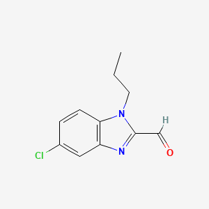 molecular formula C11H11ClN2O B7882450 5-Chloro-1-propyl-1H-benzo[d]imidazole-2-carbaldehyde 
