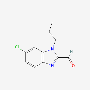 molecular formula C11H11ClN2O B7882453 6-Chloro-1-propyl-1H-benzo[d]imidazole-2-carbaldehyde 