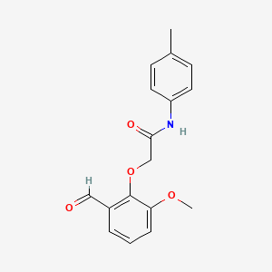 molecular formula C17H17NO4 B7882489 2-(2-formyl-6-methoxyphenoxy)-N-(4-methylphenyl)acetamide 