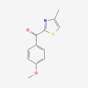 molecular formula C12H11NO2S B7882497 (4-Methoxyphenyl)(4-methylthiazole-2-yl) ketone 