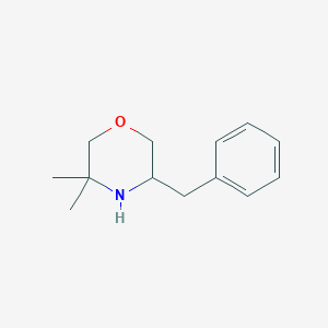 molecular formula C13H19NO B7882545 5-Benzyl-3,3-dimethylmorpholine 