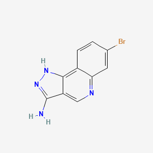 molecular formula C10H7BrN4 B7882557 7-bromo-1H-pyrazolo[4,3-c]quinolin-3-amine 
