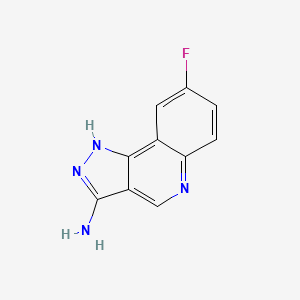 molecular formula C10H7FN4 B7882564 8-fluoro-1H-pyrazolo[4,3-c]quinolin-3-amine 