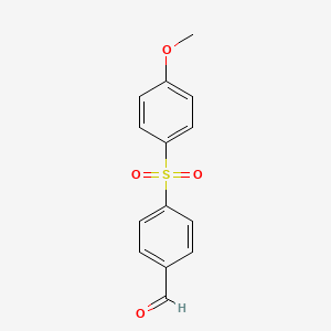 molecular formula C14H12O4S B7882578 4-[(4-Methoxyphenyl)sulfonyl]benzaldehyde 
