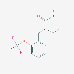 molecular formula C12H13F3O3 B7882586 2-(2-Trifluoromethoxy-benzyl)-butyric acid 