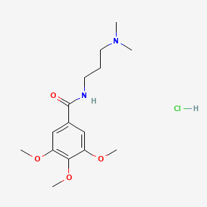 molecular formula C15H25ClN2O4 B7882603 N-[3-(dimethylamino)propyl]-3,4,5-trimethoxybenzamide;hydrochloride 