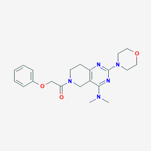 molecular formula C21H27N5O3 B7882629 1-(4-(Dimethylamino)-2-morpholino-7,8-dihydropyrido[4,3-d]pyrimidin-6(5H)-yl)-2-phenoxyethanone 