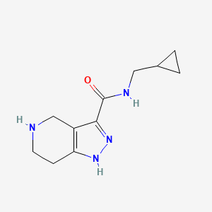molecular formula C11H16N4O B7882634 N-(cyclopropylmethyl)-4,5,6,7-tetrahydro-1H-pyrazolo[4,3-c]pyridine-3-carboxamide 