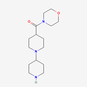 molecular formula C15H27N3O2 B7882638 Morpholin-4-yl-(1-piperidin-4-ylpiperidin-4-yl)methanone 