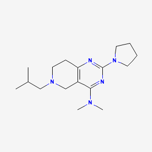 molecular formula C17H29N5 B7882642 6-Isobutyl-N,N-dimethyl-2-(pyrrolidin-1-yl)-5,6,7,8-tetrahydropyrido[4,3-d]pyrimidin-4-amine 