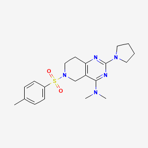 molecular formula C20H27N5O2S B7882646 N,N-Dimethyl-2-(pyrrolidin-1-yl)-6-tosyl-5,6,7,8-tetrahydropyrido[4,3-d]pyrimidin-4-amine 
