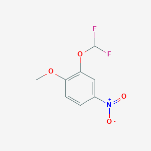 molecular formula C8H7F2NO4 B7882688 2-(Difluoromethoxy)-1-methoxy-4-nitrobenzene 