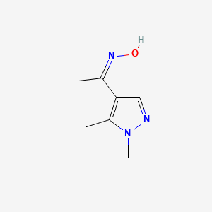 molecular formula C7H11N3O B7882702 (1E)-1-(1,5-dimethyl-1H-pyrazol-4-yl)ethanone oxime 