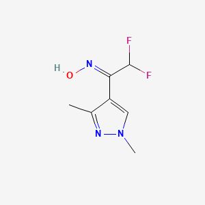 (1E)-1-(1,3-dimethyl-1H-pyrazol-4-yl)-2,2-difluoroethanone oxime
