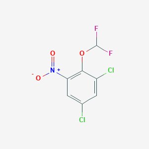 molecular formula C7H3Cl2F2NO3 B7882719 1,5-Dichloro-2-difluoromethoxy-3-nitrobenzene 