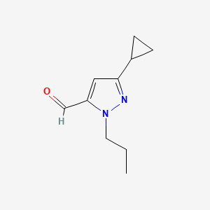 3-Cyclopropyl-1-propyl-1H-pyrazole-5-carbaldehyde