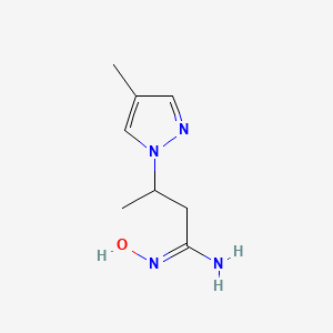 N'-hydroxy-3-(4-methylpyrazol-1-yl)butanimidamide