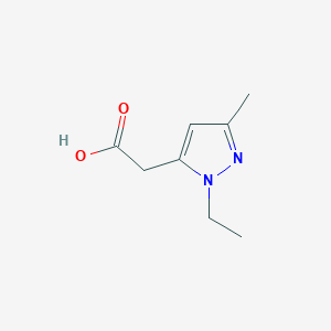 molecular formula C8H12N2O2 B7882776 (1-ethyl-3-methyl-1H-pyrazol-5-yl)acetic acid CAS No. 1260659-11-7