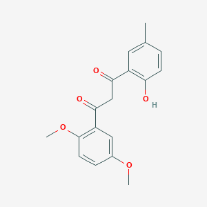 molecular formula C18H18O5 B7882879 1-(2,5-Dimethoxyphenyl)-3-(2-hydroxy-5-methylphenyl)propane-1,3-dione 