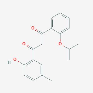 molecular formula C19H20O4 B7882880 1-(2-Hydroxy-5-methylphenyl)-3-[2-(propan-2-yloxy)phenyl]propane-1,3-dione 