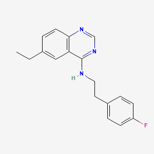 molecular formula C18H18FN3 B7883015 6-ethyl-N-[2-(4-fluorophenyl)ethyl]quinazolin-4-amine 