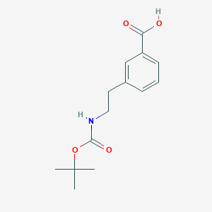 molecular formula C14H19NO4 B7883041 N-Boc-3-(2-aminoethyl)benzoic acid 