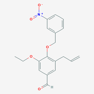 3-Ethoxy-4-[(3-nitrobenzyl)oxy]-5-(prop-2-en-1-yl)benzaldehyde
