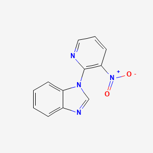 molecular formula C12H8N4O2 B7883076 1-(3-Nitropyridin-2-yl)-1H-benzo[d]imidazole 
