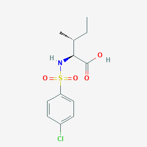 (2S,3R)-2-{[(4-chlorophenyl)sulfonyl]amino}-3-methylpentanoic acid